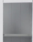 White Cornice Molding Curio with Glass Door
