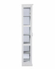 White Cornice Molding Curio with Glass Door