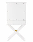 30" White Corner Display Stand With One Shelf And One Drawer