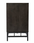 Contemporary Grid Lines Three Door Accent Cabinet