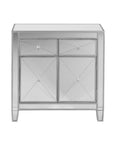 Glamorous Mirrored Bling Two Door Storage Accent Cabinet