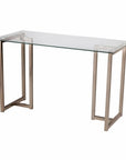 48" Clear and Champagne Glass Writing Desk