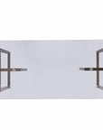 48" Clear and Champagne Glass Writing Desk