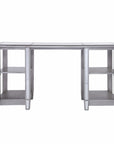 50" Silver Wood Mirrored