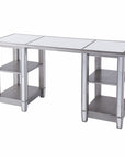 50" Silver Wood Mirrored