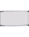 48" Chrome Glass And Metal Rectangular Coffee Table