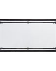 48" Black Glass And Metal Rectangular Coffee Table