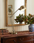 Shiny Satin Brass LED Adjustable Desk Lamp