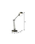 Shiny Satin Brass LED Adjustable Desk Lamp