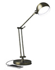 Shiny Satin Brass LED Adjustable Desk Lamp