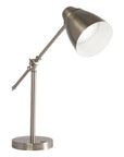Brushed Silver LED Adjustable Desk Lamp