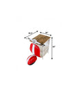 26" Red and Off White Novelty Scooter Open Cabinet With Two Shelves