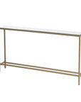 56" Silver and Gold Mirrored Glass Console Table
