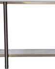 50" Smoky Black and Champagne Mirrored Glass Console Table With Shelf
