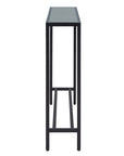 56" Black Mirrored Glass Console Table