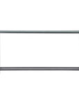 56" Silver and Gunmetal Mirrored Glass and Metal Console Table