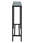 36" Black Mirrored Glass Console Table