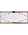 42" Clear and Gold Glass and Metal Frame Console Table