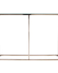 42" Clear and Gold Glass and Metal Frame Console Table