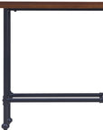 56" Espresso and Black Console Table