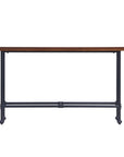 56" Espresso and Black Console Table