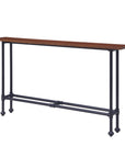 56" Espresso and Black Console Table