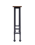 56" Espresso and Black Console Table