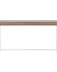 54" Gray Brown and White Sled Console Table