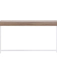 54" Gray Brown and White Sled Console Table