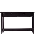 48" Black Console Table And Drawers