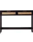 48" Black Console Table And Drawers