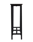 54" Espresso and Black Wood and Iron Console Table