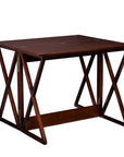 46" Brown Solid Wood A Frame Console Table
