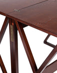 46" Brown Solid Wood A Frame Console Table
