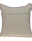 18" X 18" Beige and Blue Abstract Indoor Outdoor Throw Pillow