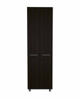 79" Black Wood Pantry Or Storage Closet