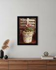 Welcome Roses 2 Black Framed Print Wall Art