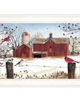 Winter Friends 2 White Framed Print Wall Art