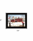 Winter Friends 3 Black Framed Print Wall Art