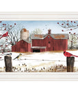 Winter Friends 1 White Framed Print Wall Art