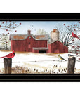 Winter Days Black Framed Print Wall Art