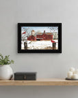 Winter Days Black Framed Print Wall Art