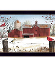 Winter Friends 2 Black Framed Print Wall Art