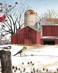 Winter Friends 2 Black Framed Print Wall Art