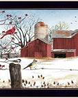 Winter Friends 2 Black Framed Print Wall Art