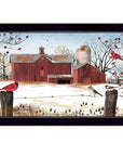 Winter Friends 2 Black Framed Print Wall Art