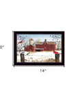Winter Friends 2 Black Framed Print Wall Art