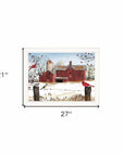 Winter Friends 7 White Framed Print Wall Art