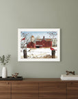 Winter Friends 7 White Framed Print Wall Art