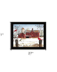 Winter Friends 8 Black Framed Print Wall Art